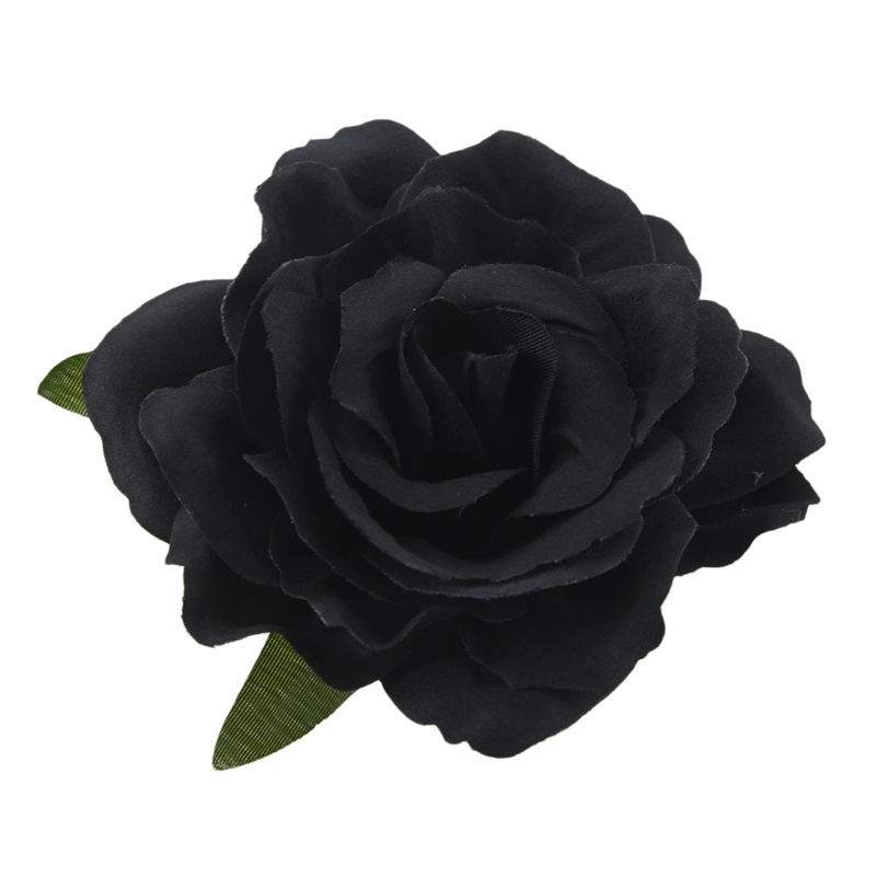 Lụa Hoa Kẹp Tóc Trâm Cưới Corsage Hoa Kẹp 8cm Trâm Phụ Kiện - Đen