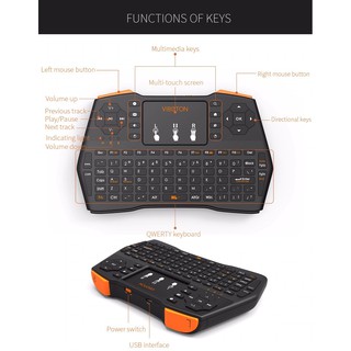 Bàn Phím Kiêm Chuột Không Dây VIBOTON i8 Plus