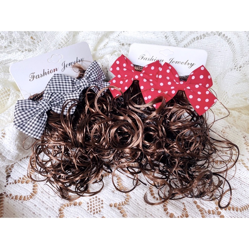 Kẹp Tóc Giả Gắn Nơ Cho Bé Gái