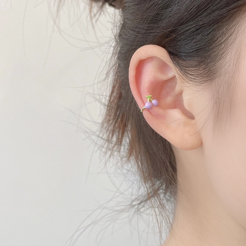 Bông Tai Kẹp Không Xỏ Hình Tai Thỏ Cherry Thời Trang Mùa Hè Hàn Quốc Dễ Thương 2022