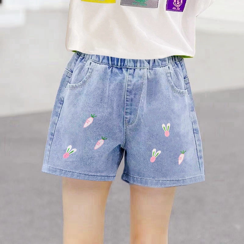Quần Đùi Denim Thời Trang Hè Phong Cách Mới Cho Bé Gái