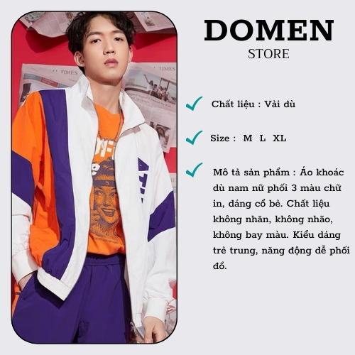 Áo khoác gió nam nữ cao cấp form rộng áo khoác dù 2 lớp _ DOMEN