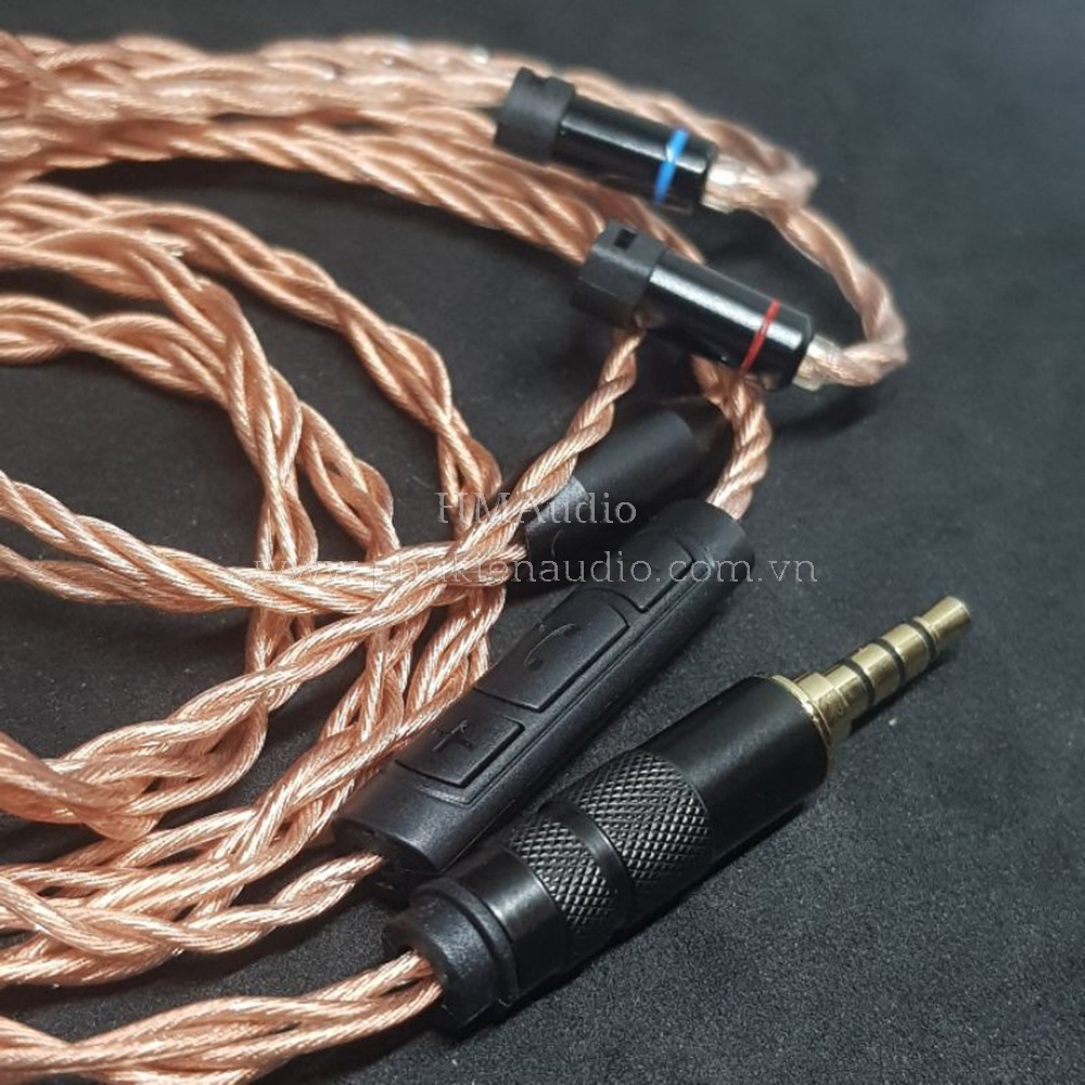 Dây tai nghe đồng OFC 1.2mm tết 4 - Sennheiser IE80/ IE80s