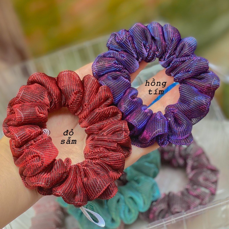 Đồ buộc tóc scrunchies minisize kim tuyến lấp lánh✨