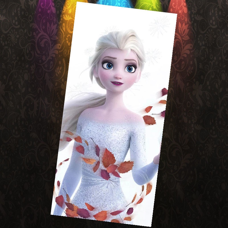 Disney Khăn Tắm Vuông Nhỏ Hình Công Chúa Elsa Hoạt Hình Frozen Cho Trẻ Em