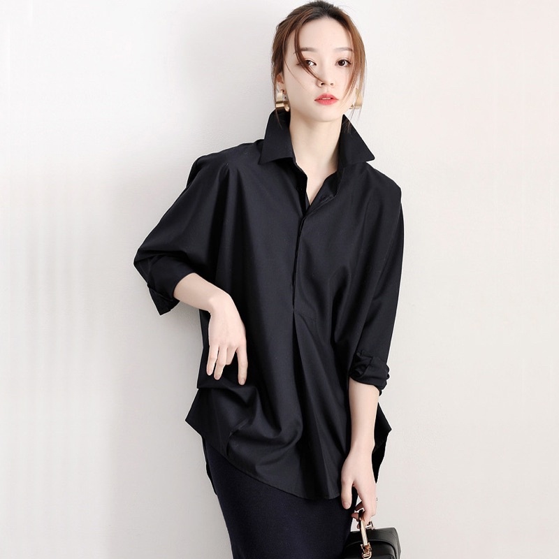 Áo sơ mi đen tay dài hàng mới về