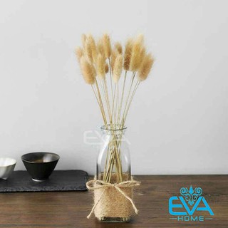 Bình cắm hoa vuông 350ml trang trí dercor có tặng dây gai 2 mét