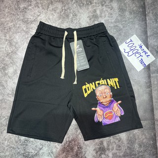 Quần Short Nam - Quần Ngố Thun in CÒN CÁI NỊT Chất Liệu Umi hàn
