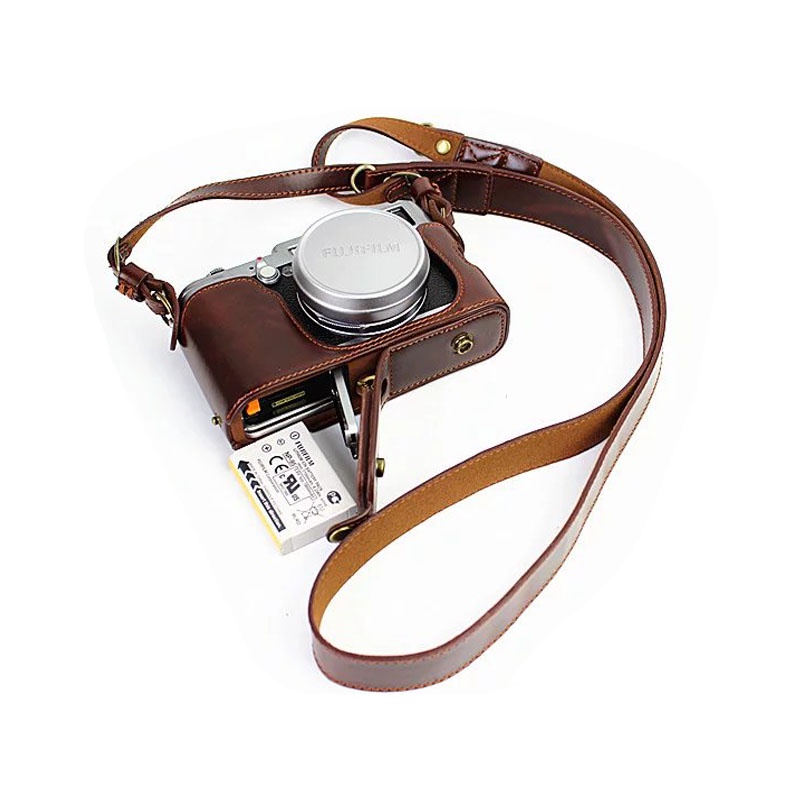 Bao Da PU Sang Trọng Cho Máy Ảnh Fujifilm Fuji X100 X100S X100T X100V X100F XA5 XA7 XA20 XT100 XT200 XT10 XT1 XF10 XS10