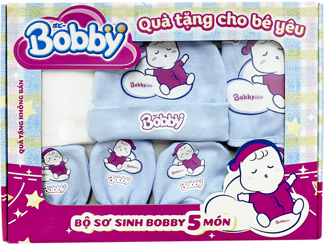 [MKBOB11 -8%][Tặng Set Mũ Yếm, Khăn Xô &amp; Bao Tay Sơ Sinh] Combo 01 Miếng lót Bobby Newborn 2-60 + 01 Tã Dán Bobby S56