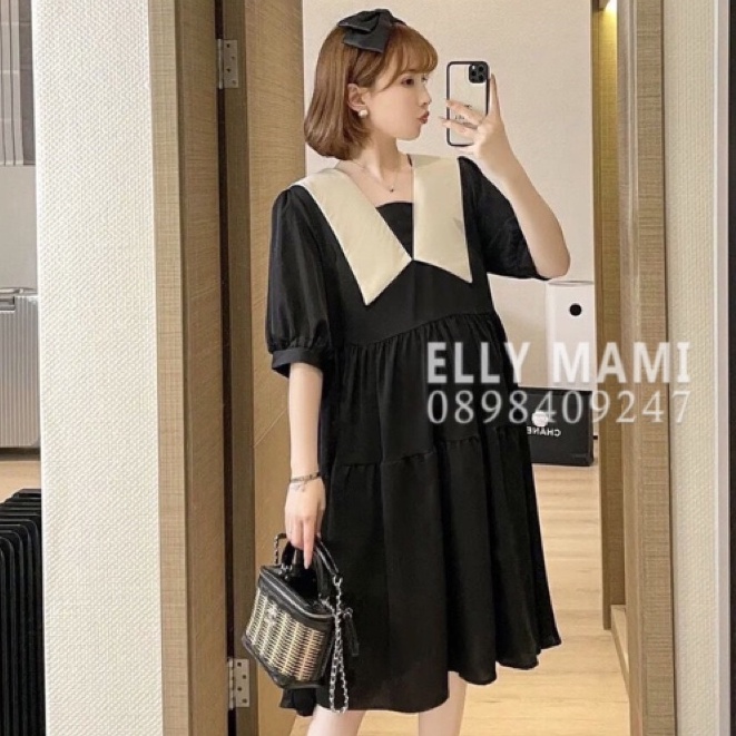 ( 40kg - 110kg ) Đầm Bầu , Suông Cổ Kim Babydoll Mặc Thoải Mái Suốt Thai Kì & Sau Sinh Thiết Kế Cao Cấp