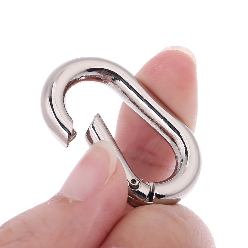 Móc Khóa Kim Loại Oval Dây Da Cho Túi Xách Da