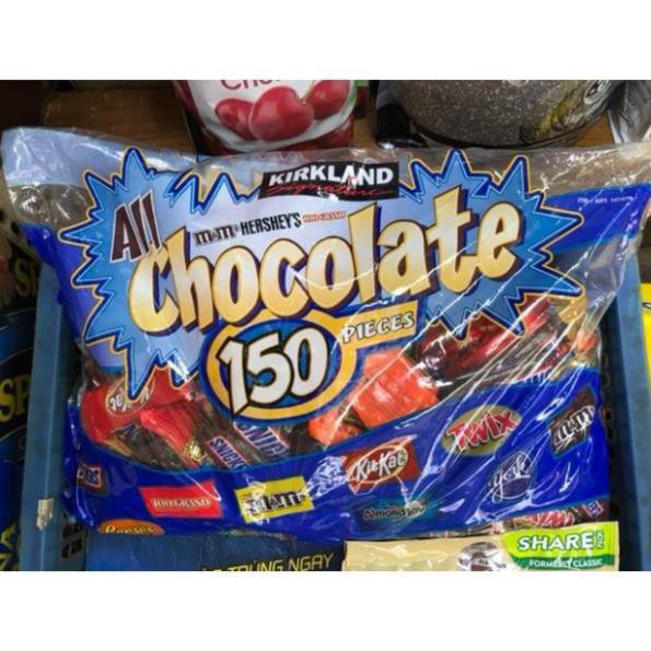 445566 Chocolate hỗn hợp 150 viên Kirkland 2.55kg Mỹ