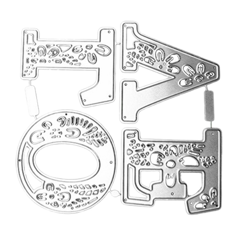 Khuôn Cắt Giấy Kim Loại Hình Chữ Love