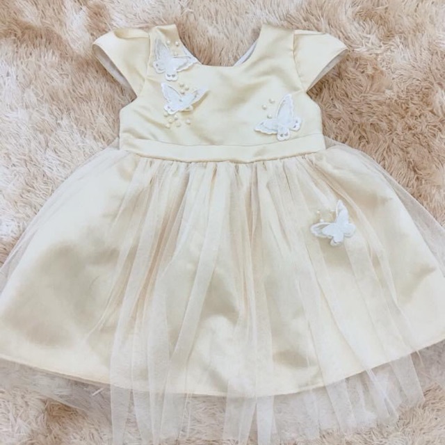 Váy công chúa bé gái màu nude 2-6Y