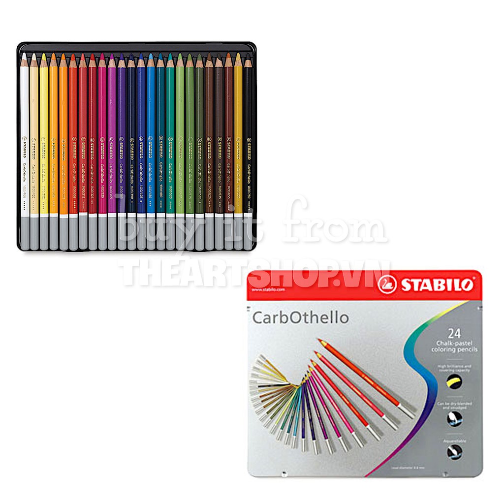 [THEARTSHOP] Bộ bút chì phấn STABILO Carbothello Pastel Pencils Set vẽ truyền thần