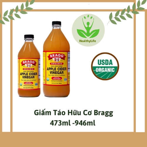 Giấm Táo Hữu Cơ Bragg - Hàng Mỹ