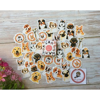 Hộp 45 sticker hình cún dễ thương
