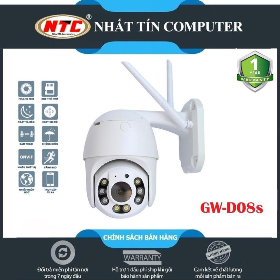 Camera IP Wifi Ngoài trời Yoosee GW-D08s PTZ 2 Râu FullHD 1080P 4 LED trợ sáng, 4 LED hồng ngoại, xoay 355° (Trắng)