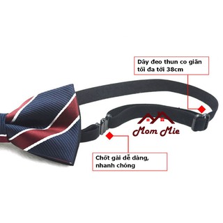 Nơ cài áo cho bé trai vải dày dặn, nhiều kiểu lựa chọn