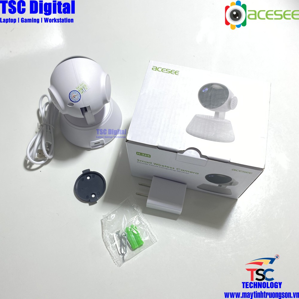 Camera IP wifi 2.0MP ACESEE AC05 | Kèm Thẻ Lưu Trữ 128Gb Quay 355° Đàm Thoại 2 Chiều