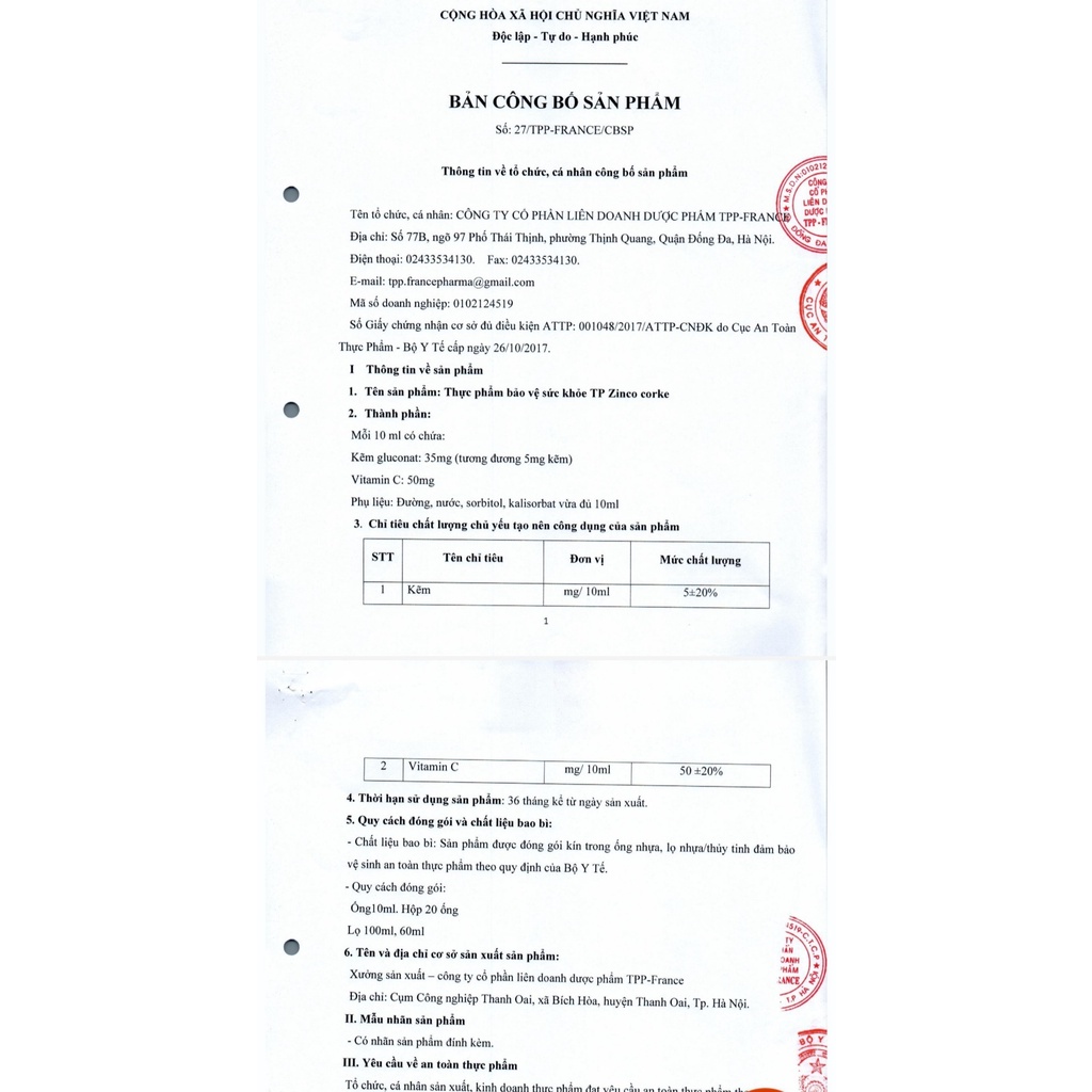 《Chính Hãng》Siro Ăn Ngon《Tp Zinco Corke》