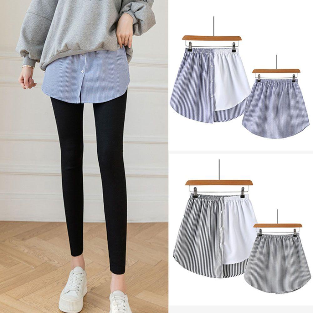 Diachavn layering Áo Sơ Mi Giả Viền Lửng Dài Nửa Thân Linh Hoạt