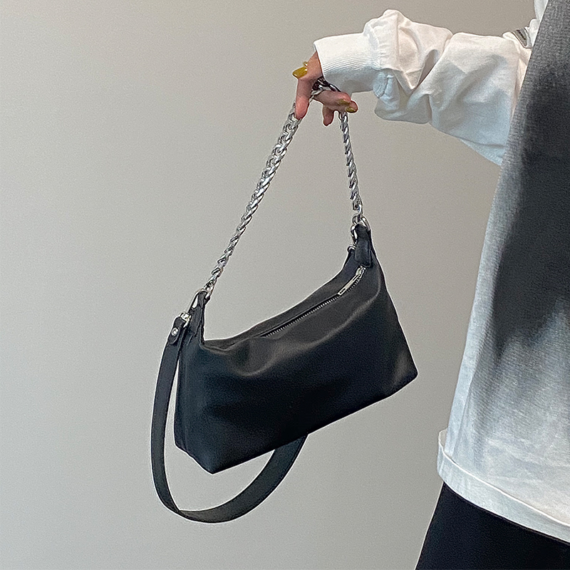 Túi đeo chéo da PU phối dây mắt xích thời trang cho nữ | BigBuy360 - bigbuy360.vn