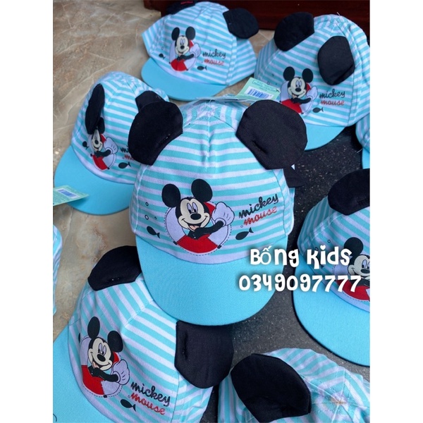 Mũ Bé Trai Mickey Kẻ Xanh Trời DN