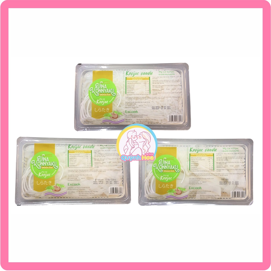 Mỳ Konjac / Bún nưa, phở nưa, mì nưa Konjac 120g - 150g phù hợp cho người ăn kiêng Keto - Eat Clean