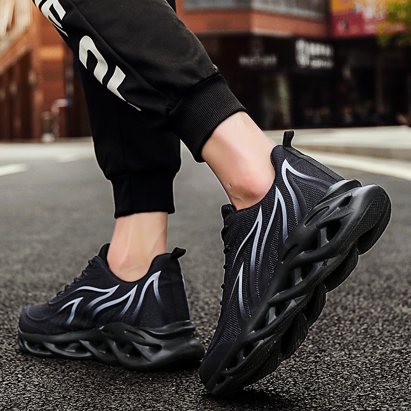 Giày Sneaker Chạy Bộ Chuyên Nghiệp Họa Tiết Ngọn Lửa Cho Nam