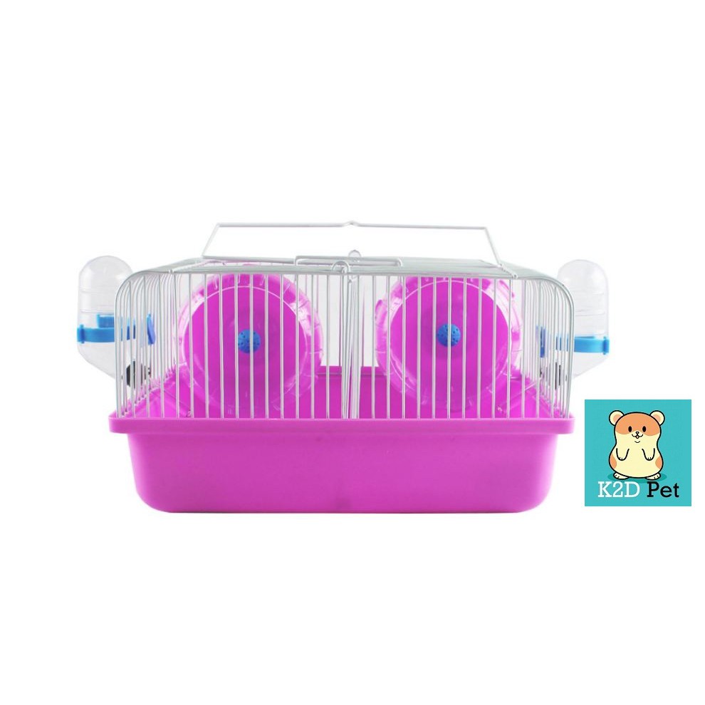 Lồng Ngăn đôi, lồng ghép đôi, lồng tách đôi cho Hamster Full Phụ Kiện
