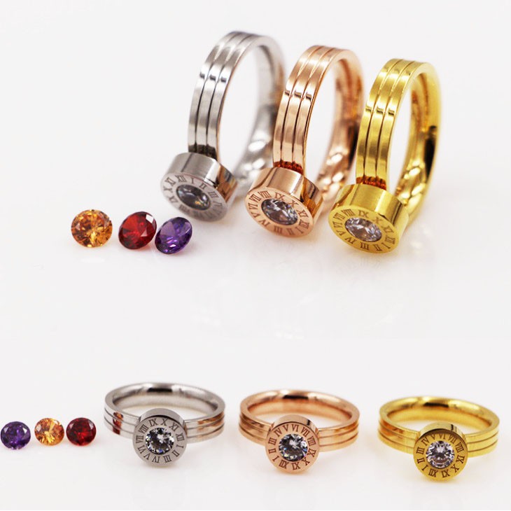 Nhẫn Thay Hạt Đá Titan Cao Cấp TT 1007 - Tặng Kèm 3 Viên Đá Nhân Tạo