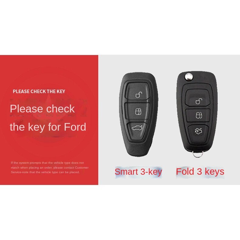 Vỏ bảo vệ chìa khóa xe hơi Ford Focus Fiesta Mondeo MK2 MK3 Kuga MK4 màu dạ quang