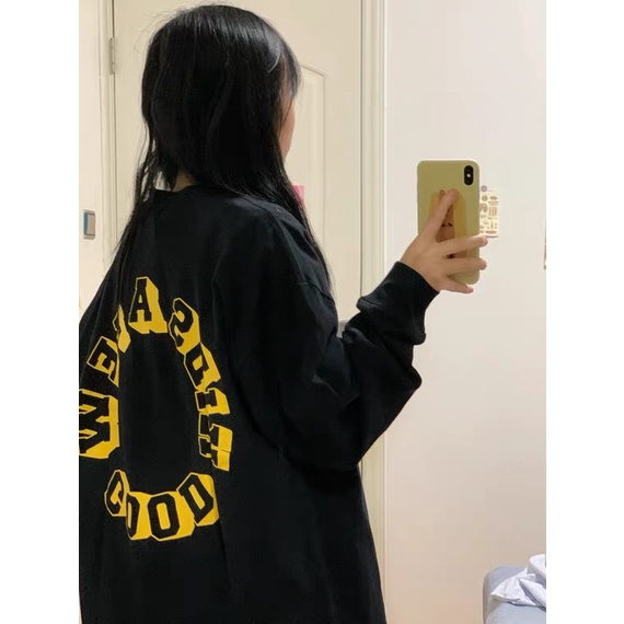 SELVZE Áo hoodie cotton mỏng dáng rộng in họa tiết thời trang chất lượng cao phong cách Mỹ dành cho nữ