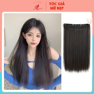 Tóc giả kẹp thẳng❤freeship❤ tóc giả kẹp thẳng 6 phím 60cm, a10-60cm