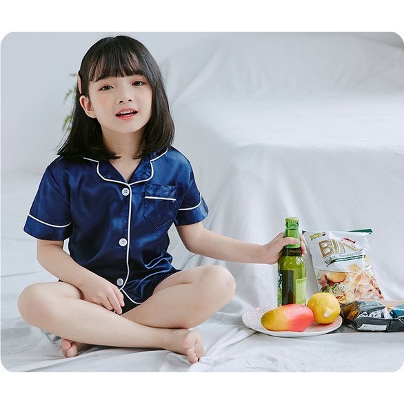 Bộ Ngủ Lụa Pijama cộc tay Mầm Store