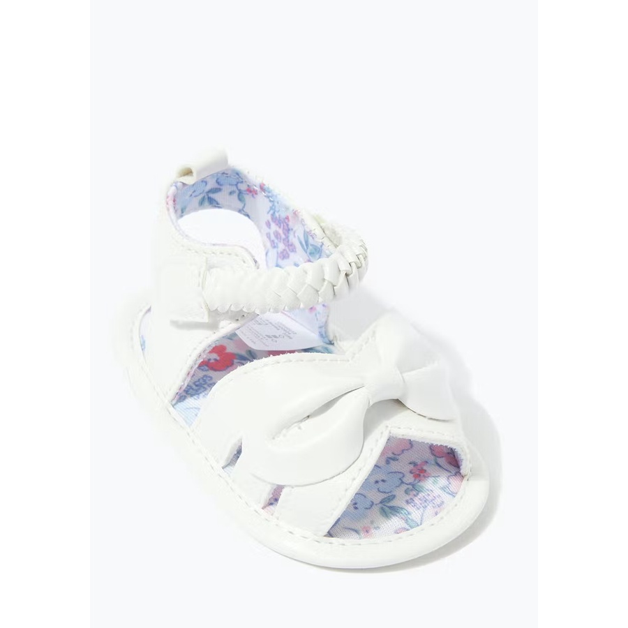 Dép tập đi sandal hoa trắng Matalan - UK authentic