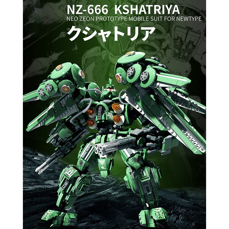 Đồ chơi Lắp ghép Mô hình NZ-666 Kshatriya Gundam robot DIY MOC 9027