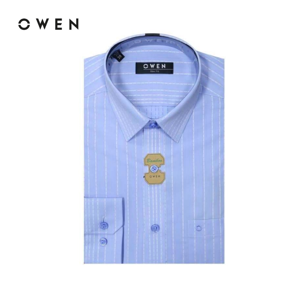 Sơ Mi Dài Tay Owen màu xanh Slimfit - AS22105DT