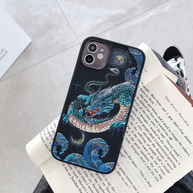 Ốp điện thoại tpu mềm in hình rồng 3d bảo vệ toàn diện thích hợp cho iPhone 14 13 12 11Pro Max Xs Max XR 8Plus