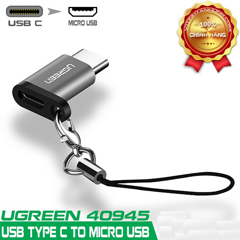 Đầu chuyển USB-C to Micro USB cao cấp Ugreen 40945