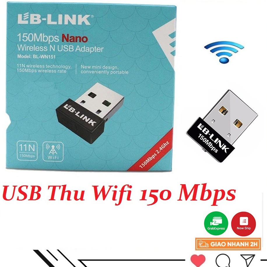 USB Wifi Bộ thu wifi LB-LINK BL-WN151 tốc độ 150Mb giá rẻ Thiết Bị Thu, USB bắt sóng wifi đa năng ( ANSMART )