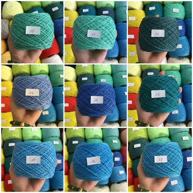  Len Sợi Cotton Việt Nam 1mm- Bảng Màu 1