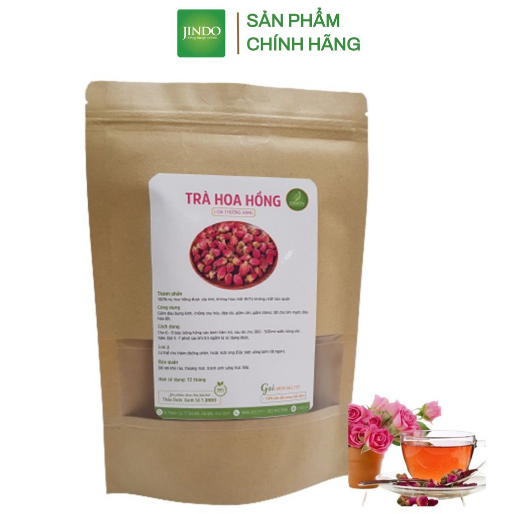 Trà hoa hồng sấy khô thượng hạng JINDO 100gram