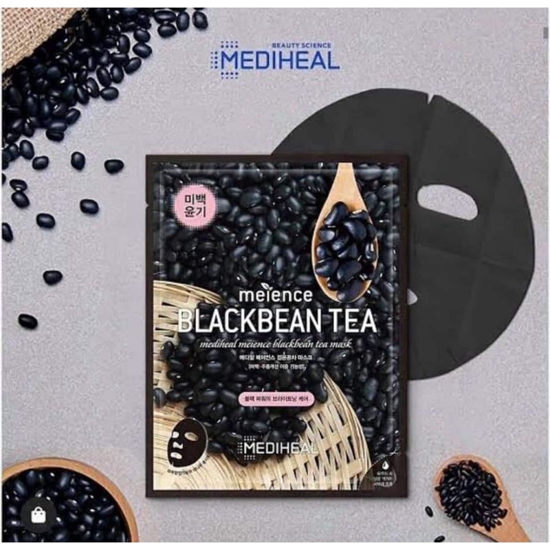 Mặt Nạ Dưỡng Trắng Da, Cải Thiện Tone Da Với Chiết Xuất Từ Đậu Đen Mediheal Meience Blackbean Tea Mask 10 miếng