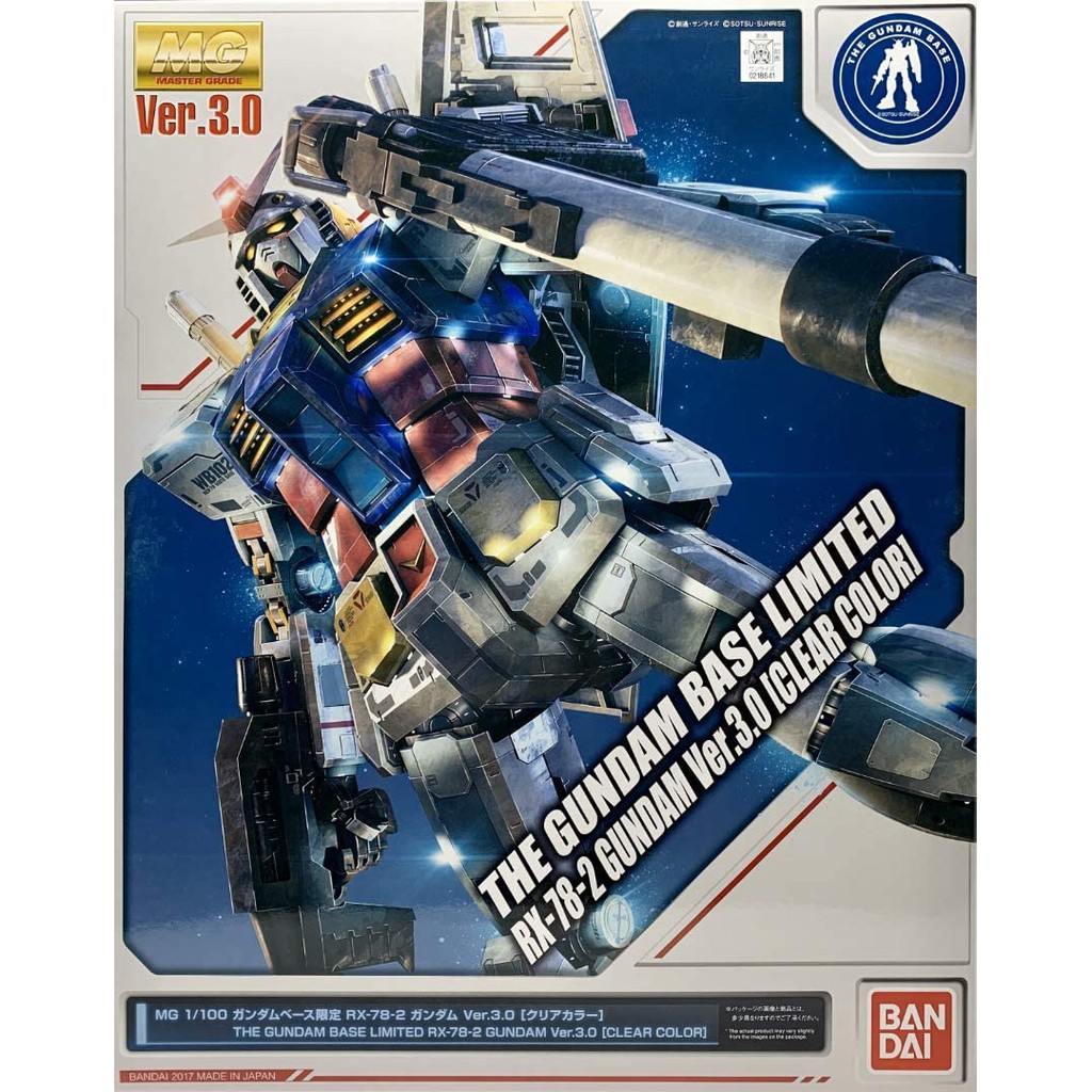 Mô Hình Lắp Ráp Gundam MG RX-78-2 ver 3.0 Clear Color (The Gundam Base Limited) Bandai