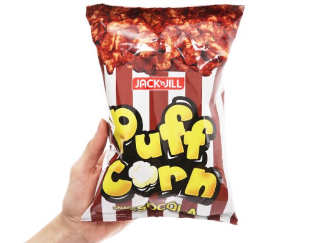 Bánh Snack Bắp Rang bơ (Bỏng ngô) - Puff Corn Hương vị Caramen/Socola/Phô Mai gói 45g