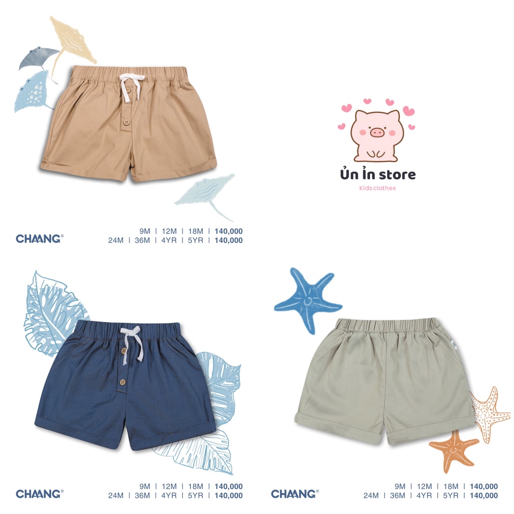 Chaang Quần short denim và kaki Sea