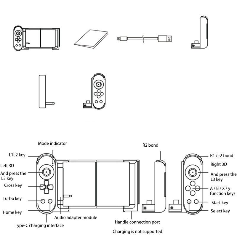 Tay Cầm Chơi Game Bluetooth Không Dây Cho Điện Thoại / Máy Tính Bảng Android / iOS